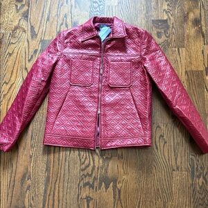 NWT BCBG Max Azria Men’s Quilted Oxblood Red Jacket S